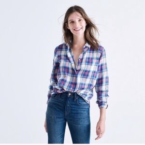 Madewell Shrunken Ex-Boyfriend Plaid Shirt